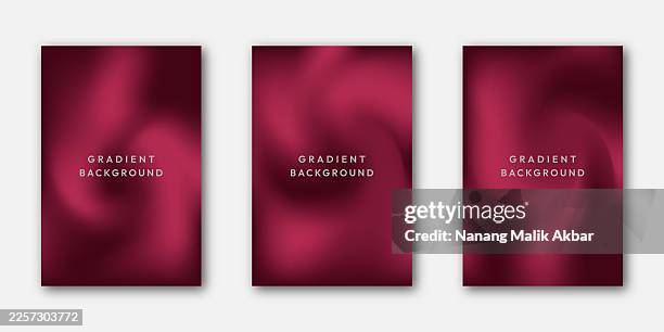 colorful liquid gradient for poster, cover, and banner background design template set - maroon stock illustrations