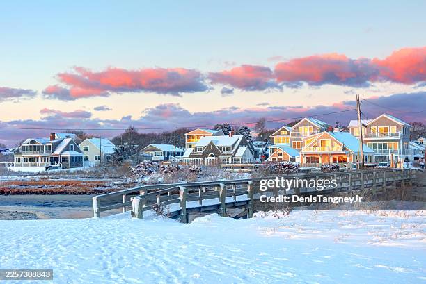 winter on cape cod - barnstable stock pictures, royalty-free photos & images