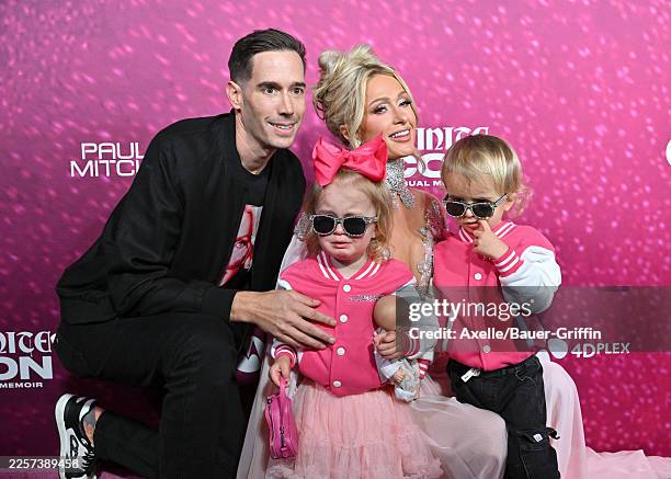 Carter Reum, London Marilyn Hilton Reum, Paris Hilton, and Phoenix Barron Hilton Reum attend the World Premiere of "Infinite Icon: A Visual Memoir"...