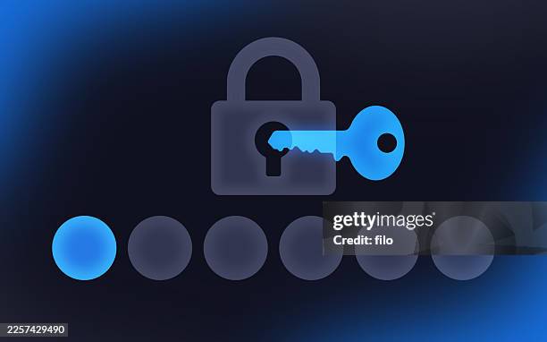 secure login pin number screen - pin entry stock illustrations