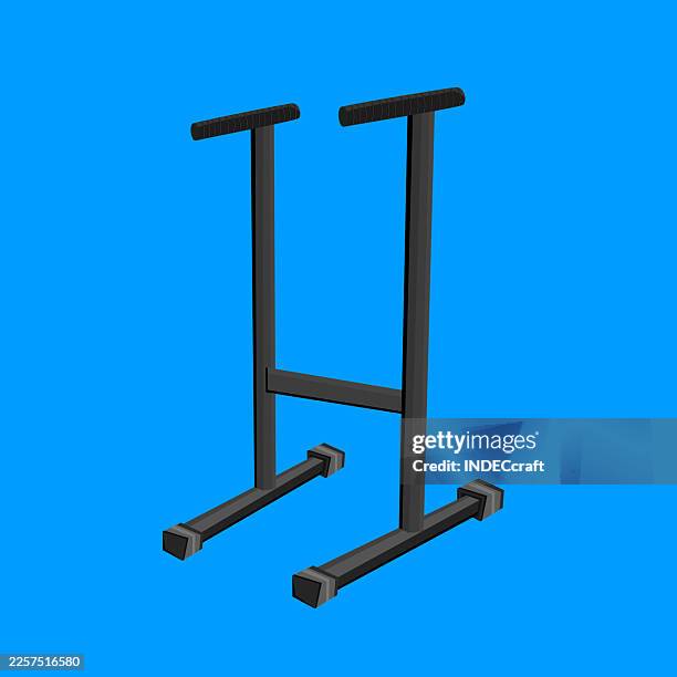 dip station - hand weights stock illustrations