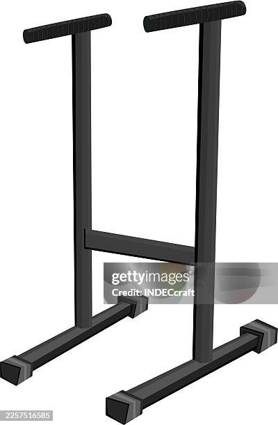 dip station - hand weights stock illustrations
