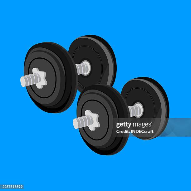 dumbells - dips exercise stock illustrations