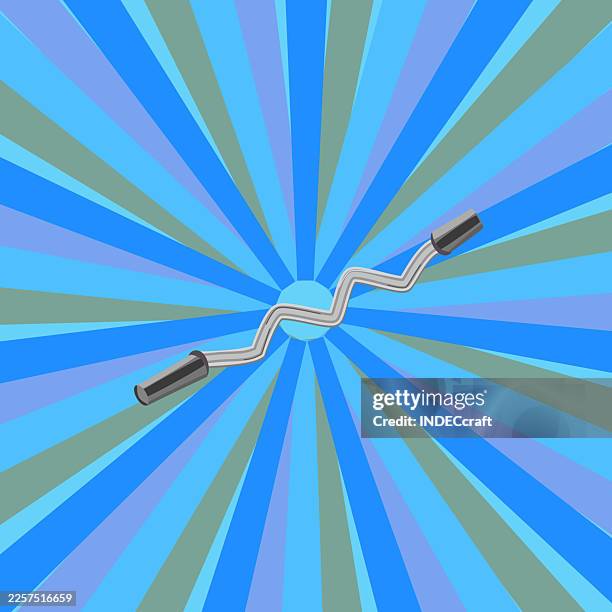 ez curl bar - hand weights stock illustrations
