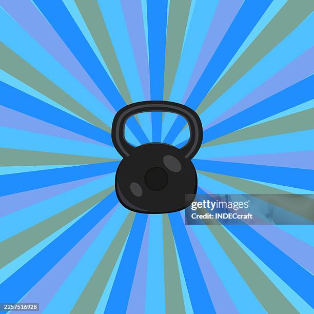 kettlebells - dips exercise stock illustrations