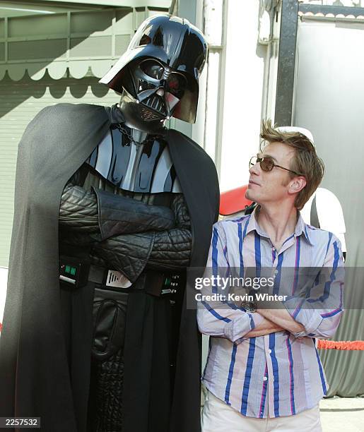 Ewan McGregor and Darth Vader at the premiere of "Star Wars: Episode II Attack of the Clones" at the Chinese Theater in Los Angeles, Ca. Sunday, May...