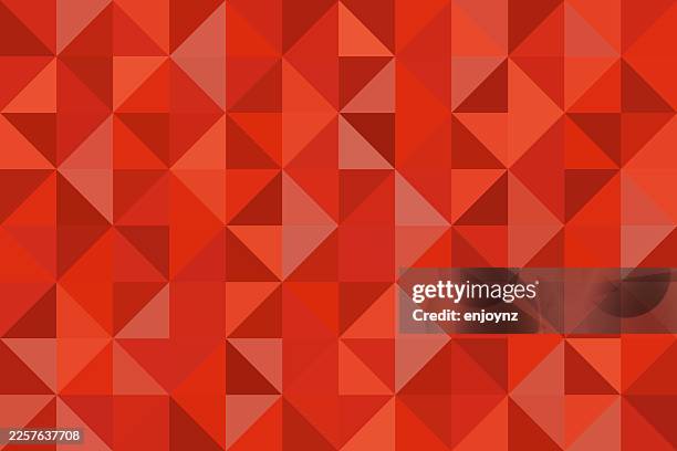seamless red triangle shapes background illustration - funky stock illustrations