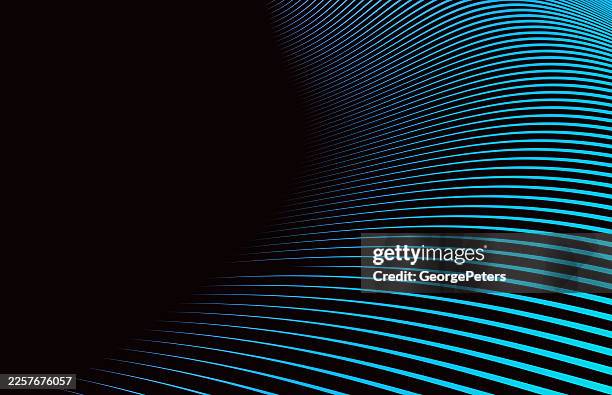 curved striped background with shadow - diminishing perspective stock illustrations