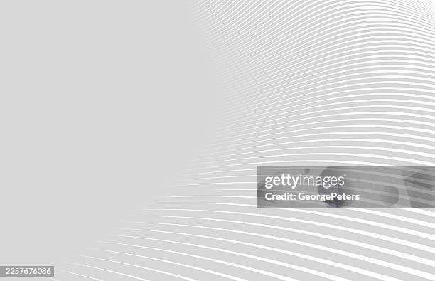curved striped background with shadow - silver surface stock illustrations