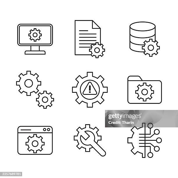 configuration concept icon - software development stock illustrations