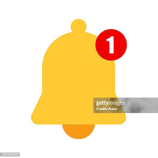 notification icon - push notification stock illustrations