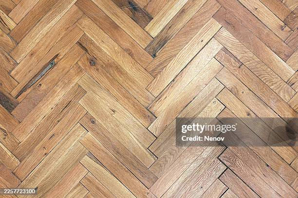 herringbone wooden floor pattern - herringbone material stock pictures, royalty-free photos & images