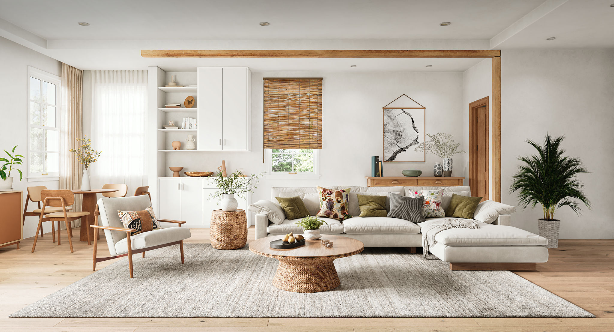open concept living room
