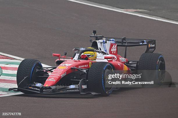 Lewis Hamilton of Great Britain driving the Scuderia Ferrari SF-26 during the Scuderia Ferrari HP F1 Shakedown at Fiorano Circuit on January 23, 2026...