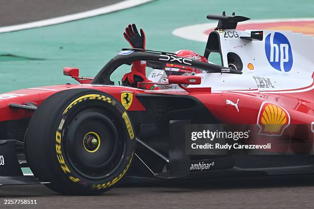 Charles Leclerc of Monaco driving the Scuderia Ferrari SF-26 on track during the Scuderia Ferrari HP F1 Shakedown at Fiorano Circuit on January 23,...