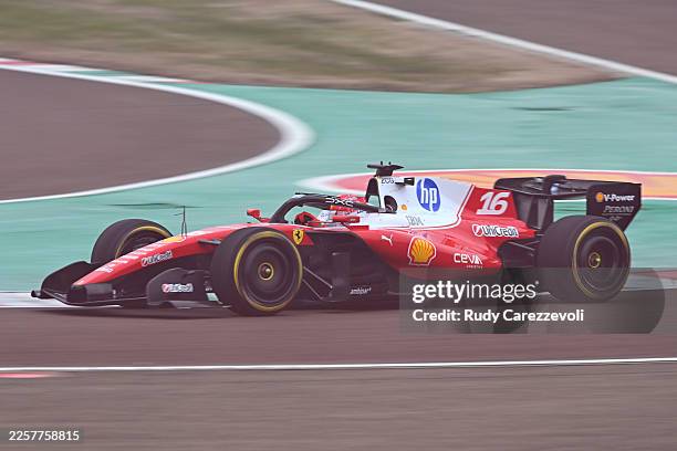 Charles Leclerc of Monaco driving the Scuderia Ferrari SF-26 on track during the Scuderia Ferrari HP F1 Shakedown at Fiorano Circuit on January 23,...
