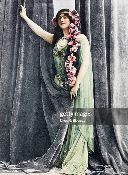 flahaut as dalila - ballet dancer stock illustrations