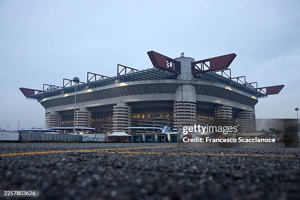 General view outside San Siro Stadium on January 23, 2026 in Milan, Italy.