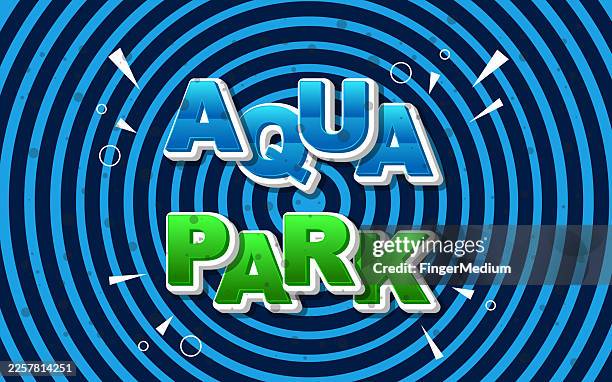 aqua park template background - waterpark stock illustrations