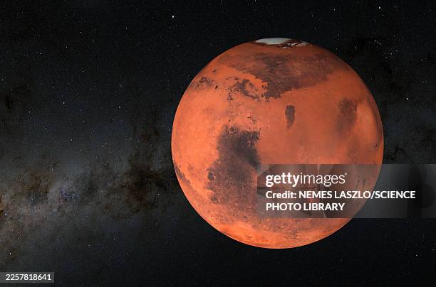mars, illustration - planet surface stock illustrations