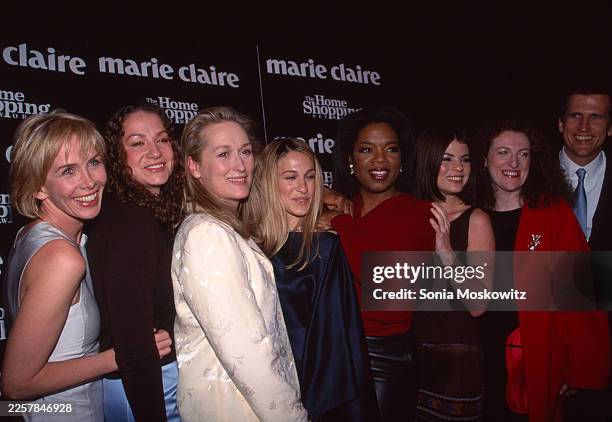 Trudie Styler, Joan Osborne, Meryl Streep, Sarah Jessica Parker, Oprah Winfrey, Yasmine Bleeth and Glenda Bailey at the Marie Claire Magazine “What...