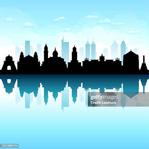 manila, philippines (all buildings are moveable, complete and highly detailed) - philippines city stock illustrations
