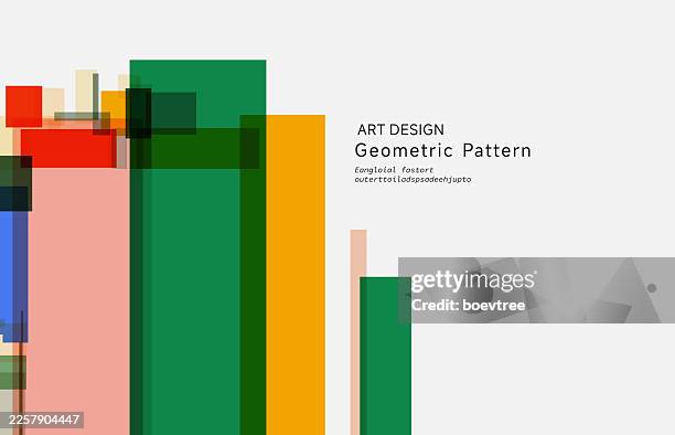 abstract fashion red green geometric transparent stripe pattern material background - overlapping rectangles stock illustrations