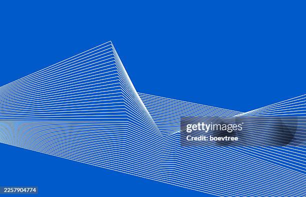 abstract blue geometric zigzag polyline stripe line pattern material background - multiple exposure motion stock illustrations