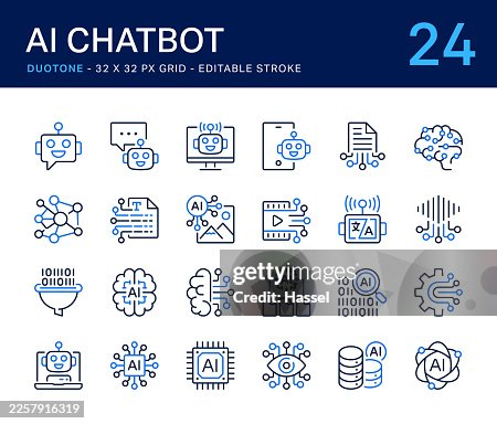 AI Chatbot Icon Set AI Chatbot Icon Set