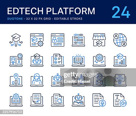 EdTech Platform Icon Set EdTech Platform Icon Set