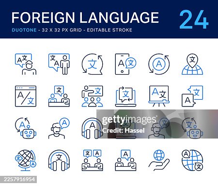 Foreign Language Icon Set Foreign Language Icon Set