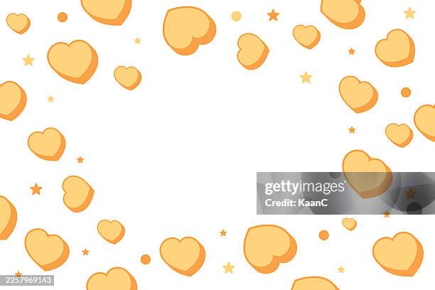 colorful seamless pattern 3d heart shapes background. valentines day concept background vector stock illustration - brain rhythm stock illustrations