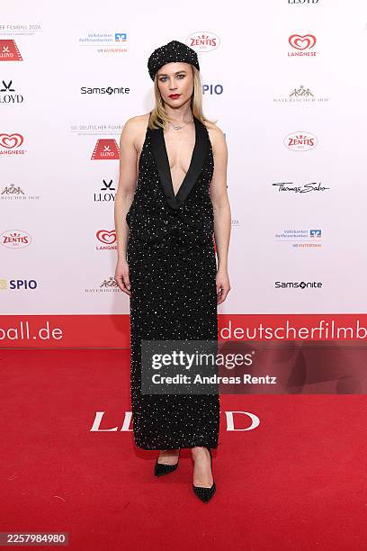 Jeanne Goursaud attends the German Film Ball 2026 at Hotel Bayerischer Hof on January 24, 2026 in Munich, Germany.