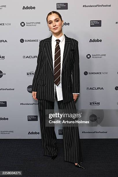 Haley Lu Richardson attends the "zi" Premiere during the 2026 Sundance Film Festival at The Ray Theatre on January 24, 2026 in Park City, Utah.