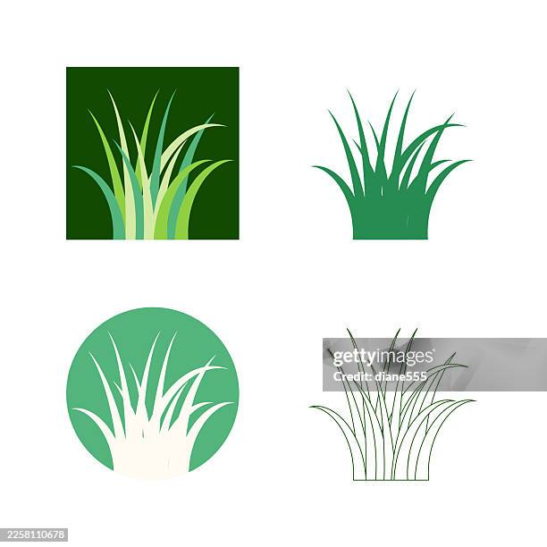 environment icon set in different styles - meadow stock illustrations