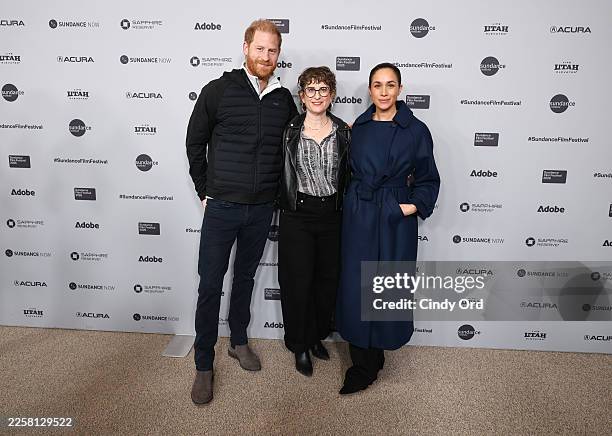 Prince Harry, Duke of Sussex, Alysa Nahmias and Meghan, Duchess of Sussex attend the "Cookie Queens" Premiere during the 2026 Sundance Film Festival...