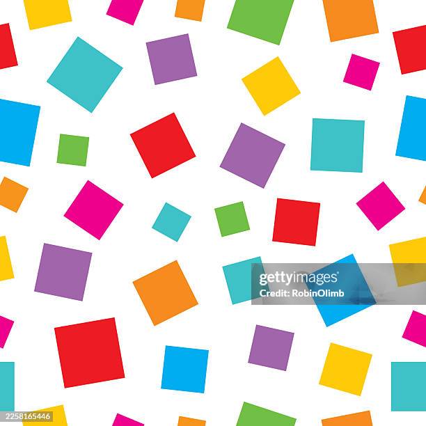 colorful squares seamles pattern - repetitive motion injury stock illustrations