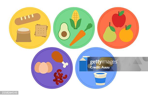 food group concept icon - food pyramid stock illustrations