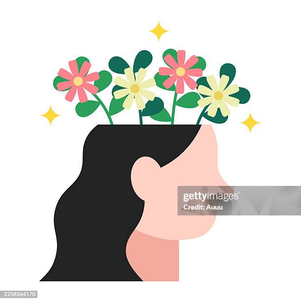 positiv denken – konzept - sich verschönern stock-grafiken, -clipart, -cartoons und -symbole