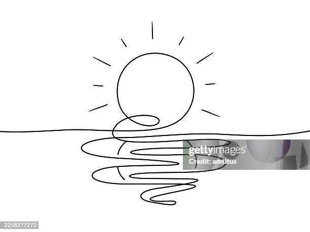 sunrise - reflection abstract stock illustrations