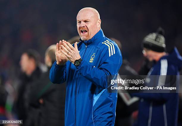 Nottingham Forest manager Sean Dyche during the UEFA Europa League match at the City Ground, Nottingham. Picture date: Thursday January 29, 2026.