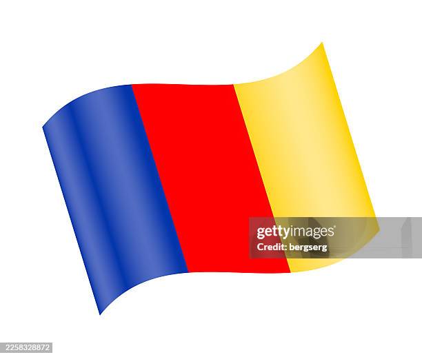 chad national flag waving in the wind. realistic vector illustration - chad flag stock illustrations