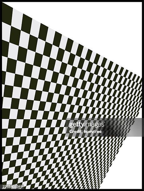 perspective chess board poster - checkers stock illustrations