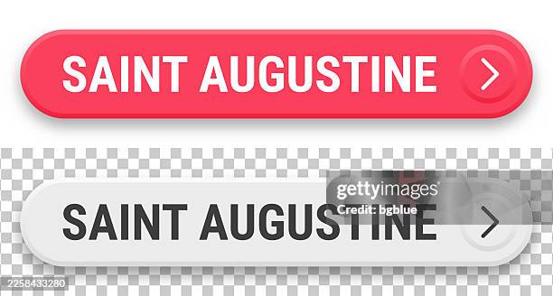 saint augustine - 3d click web buttons on blank background - st augustine florida stock illustrations