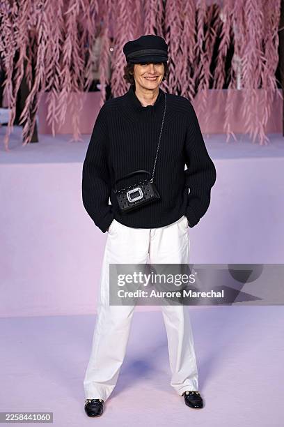 Inès de La Fressange attends the Chanel Haute Couture Week Spring/Summer 2026 show as part of Paris Fashion Week on January 27, 2026 in Paris, France.