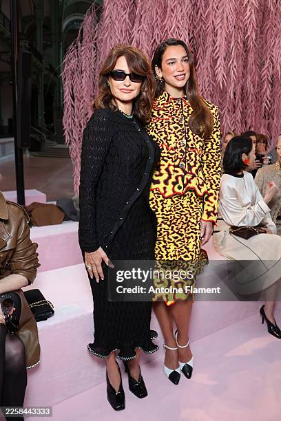Penélope Cruz and Dua Lipa attend the Chanel Haute Couture Week Spring/Summer 2026 show as part of Paris Fashion Week on January 27, 2026 in Paris,...