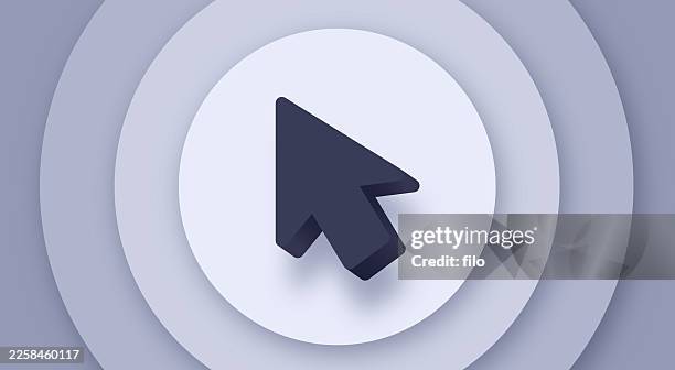 cursor arrow direction movement motion clicking circle background - mouse pointer background stock illustrations