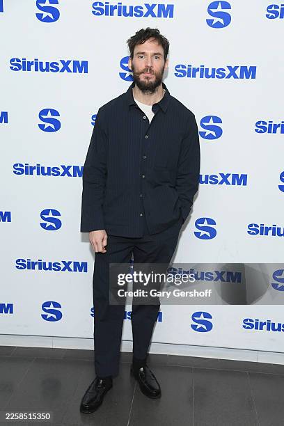 Sam Claflin visits SiriusXM Studios on January 27, 2026 in New York City.
