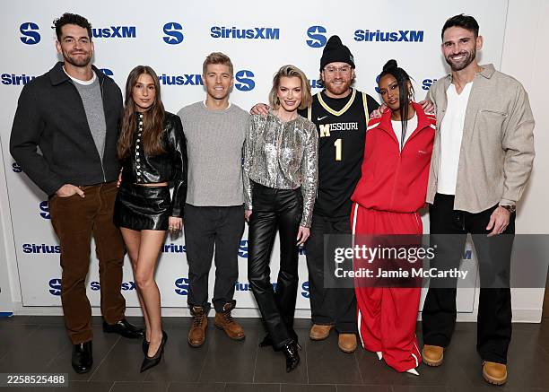 Jesse Solomon, Amanda Batula, Kyle Cooke, Lindsay Hubbard, West Wilson, Ciara Miller and Carl Radke attend SiriusXM's Front Row Series with the cast...