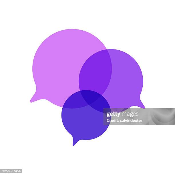 speech bubbles - video conference stock illustrations